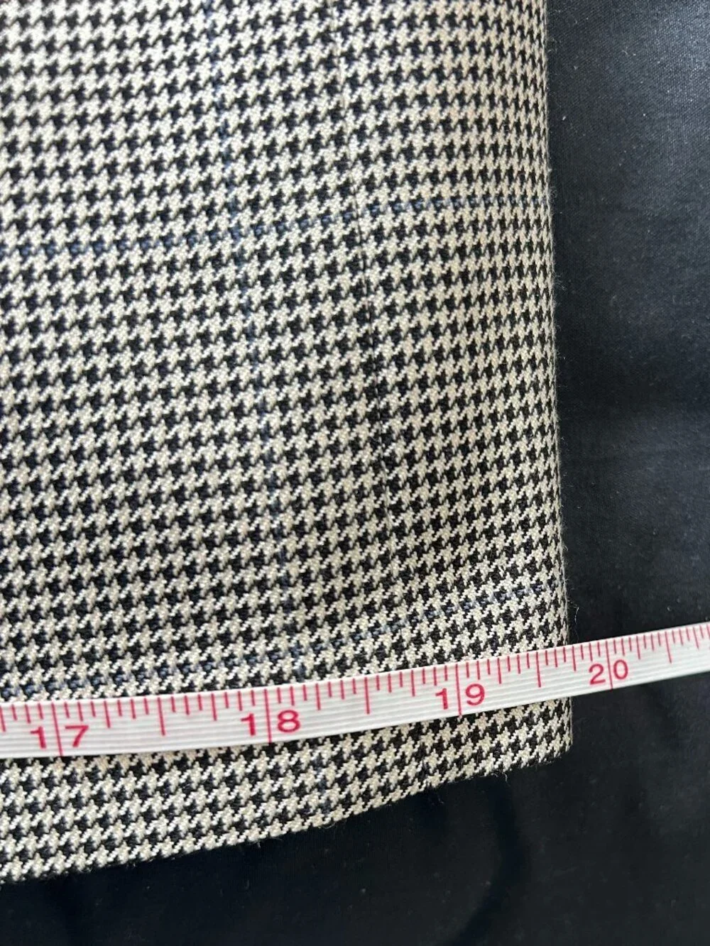 Brooks Brothers 38S Sport Coat Blazer Silk Wool Houndstooth Blue Thread Made Can
